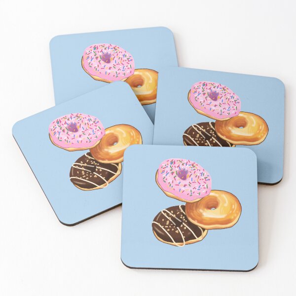 Item preview, Pink and chocolate donut with colorful sprinkles   designed and sold by Juntixfae.