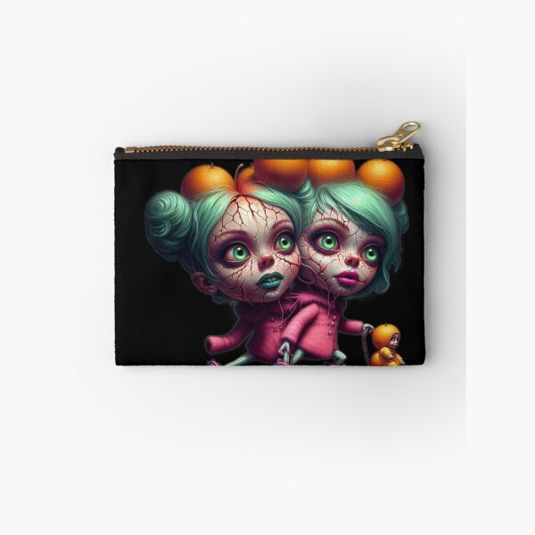 Item preview, Conjoined Orange Twins – Uncanny Creepy Doll Stroller designed and sold by LujziWorld.