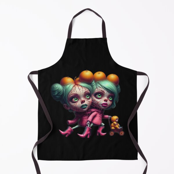 Item preview, Conjoined Orange Twins – Uncanny Creepy Doll Stroller designed and sold by LujziWorld.