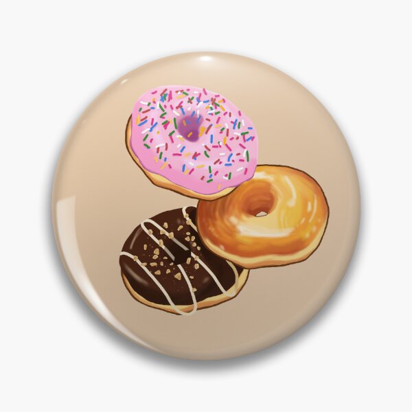 Item preview, Pink and chocolate donut with colorful sprinkles   designed and sold by Juntixfae.