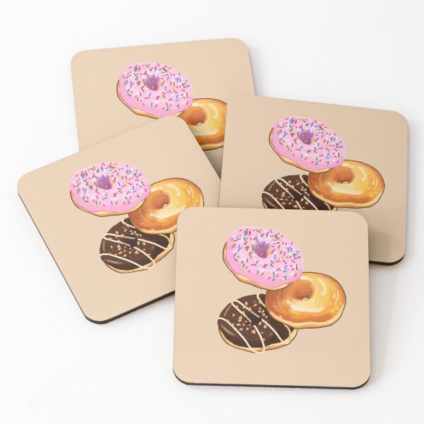 Item preview, Pink and chocolate donut with colorful sprinkles   designed and sold by Juntixfae.