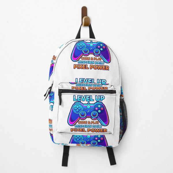 Item preview, Level Up Gamer Backpack – Design for Gaming & Tech Fans designed and sold by PixelRageStudio.