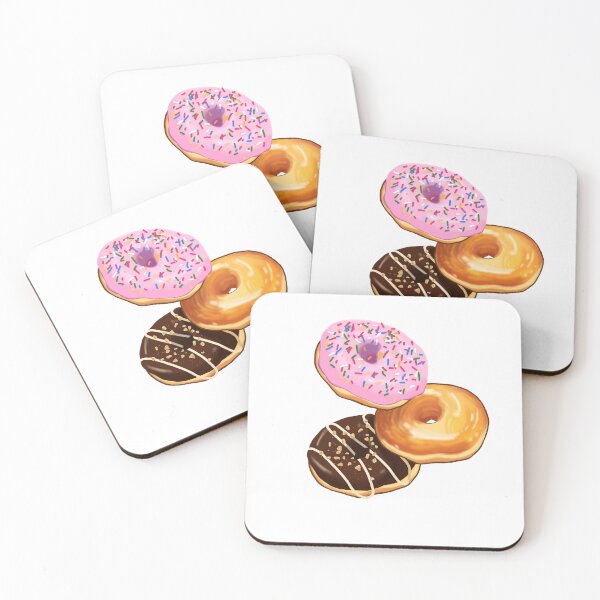 Item preview, Pink and chocolate donut with colorful sprinkles   designed and sold by Juntixfae.