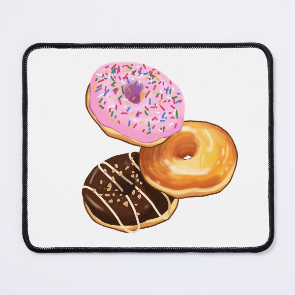 Item preview, Pink and chocolate donut with colorful sprinkles   designed and sold by Juntixfae.
