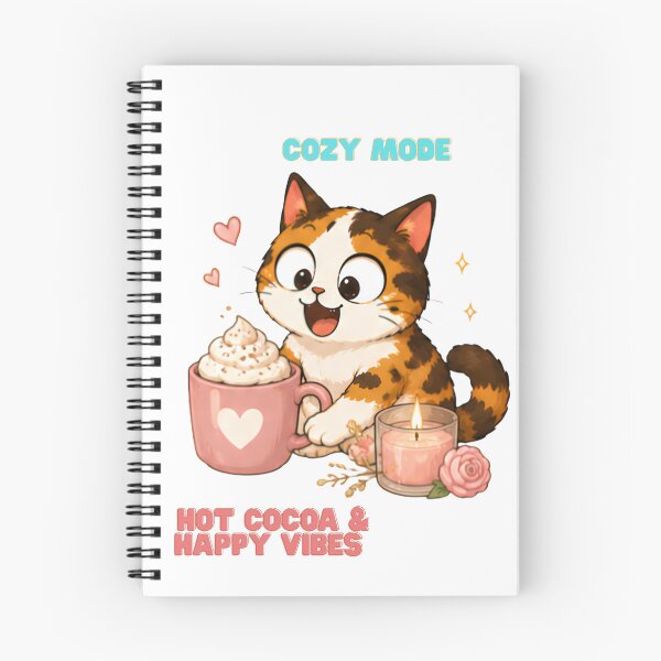 Item preview, Cozy Cute Calico Cat Coffee Illustration - Hot Cocoa designed and sold by Lunexa-Lab.