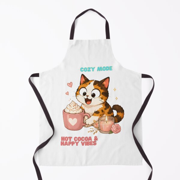 Item preview, Cozy Cute Calico Cat Coffee Illustration - Hot Cocoa designed and sold by Lunexa-Lab.