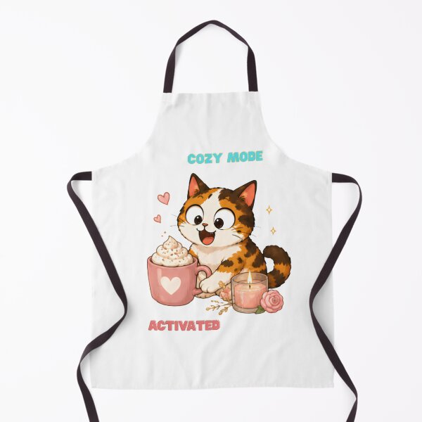 Item preview, Cozy Cute Calico Cat Coffee Illustration - Activated designed and sold by Lunexa-Lab.