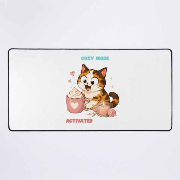 Item preview, Cozy Cute Calico Cat Coffee Illustration - Activated designed and sold by Lunexa-Lab.