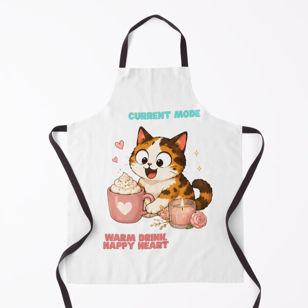 Item preview, Cozy Cute Calico Cat Coffee Illustration - Current mode designed and sold by Lunexa-Lab.