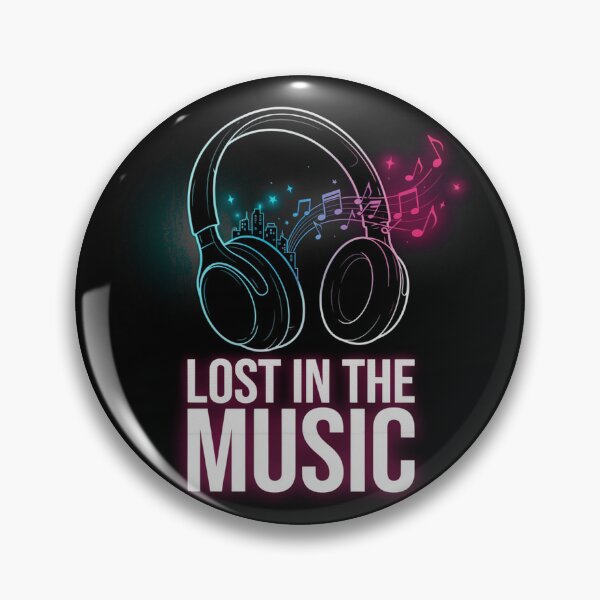 Item preview, Lost In The Music – Headphones City Night Music Design designed and sold by Midnight Veil Designs.