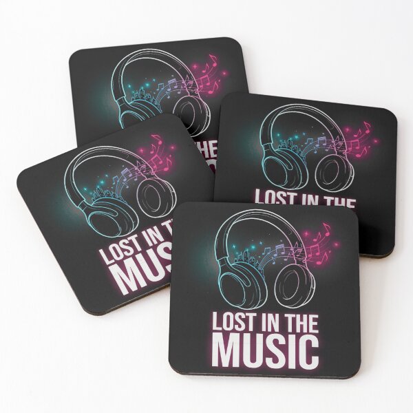 Item preview, Lost In The Music – Headphones City Night Music Design designed and sold by Midnight Veil Designs.