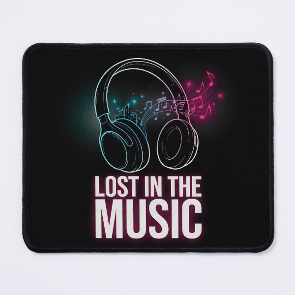 Item preview, Lost In The Music – Headphones City Night Music Design designed and sold by Midnight Veil Designs.