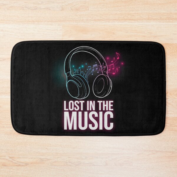 Item preview, Lost In The Music – Headphones City Night Music Design designed and sold by Midnight Veil Designs.