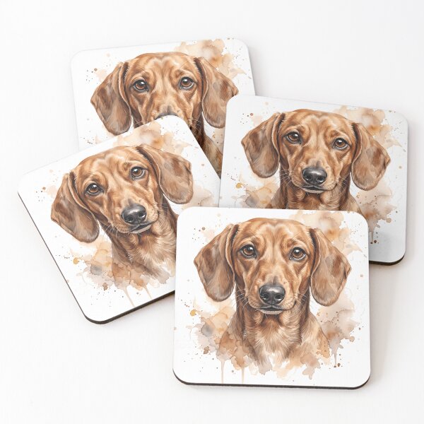 Item preview, Dachshund Watercolor Portrait – Cute Wiener Dog Art designed and sold by jgoteiner.