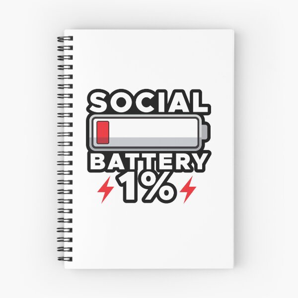 Item preview, Social Battery 1% Funny Low Energy Sticker | Introvert Meme Battery Design designed and sold by wisnubayuaji.