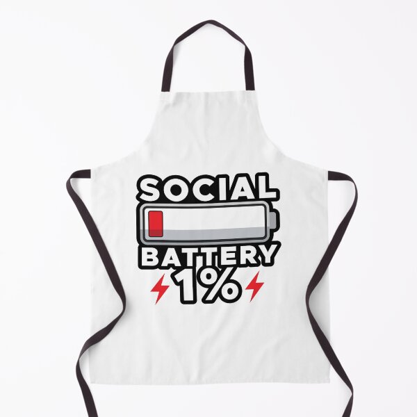 Item preview, Social Battery 1% Funny Low Energy Sticker | Introvert Meme Battery Design designed and sold by wisnubayuaji.