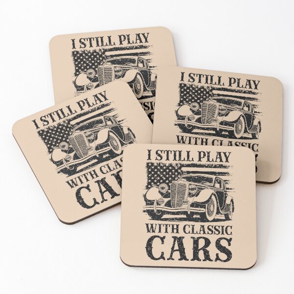 Item preview, I Still Play With Classic Cars Funny Patriotic American Flag designed and sold by Dmetalx Art Apparel.