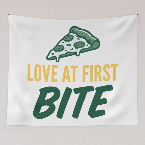 Item preview, Love At First Bite Funny Pizza Foodie Slice Humor designed and sold by Amir Faysal.