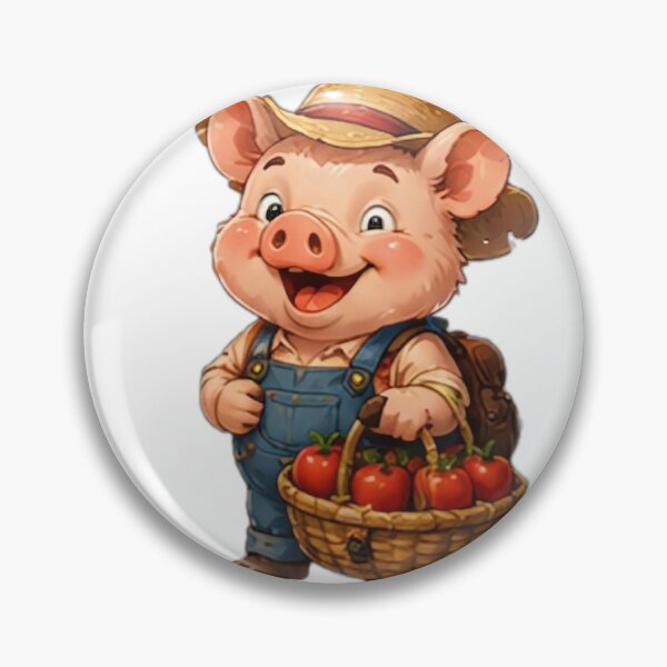 Item preview, Happy Farm Pig designed and sold by DailyDoodlesBySumbul.