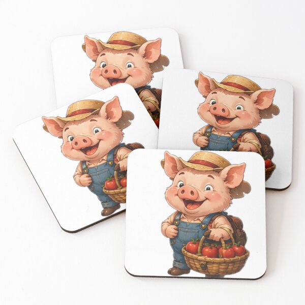 Item preview, Happy Farm Pig designed and sold by DailyDoodlesBySumbul.