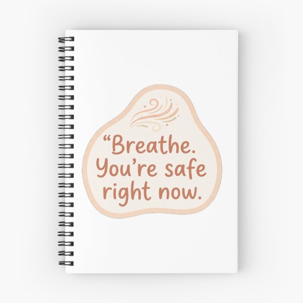 Item preview, Breathe, You Are Safe Now Sticker | Mental Health Affirmation | Anxiety Relief Vinyl Sticker | Self-Care & Emotional Wellness Gift designed and sold by Softbear Atelier.