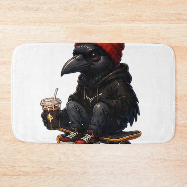 Item preview, Skater Crow Coffee Break designed and sold by DailyDoodlesBySumbul.