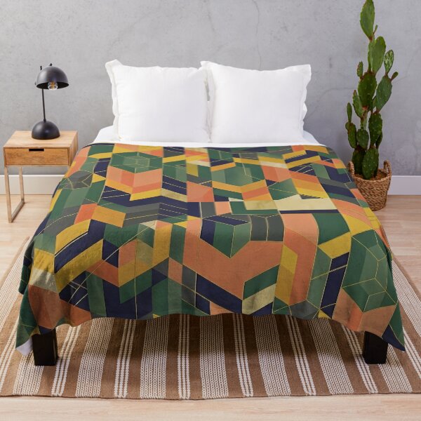 Item preview, Deep Forest Retro Geometric Art Pattern (Traditional K-Aesthetic) designed and sold by SOOstudio73.
