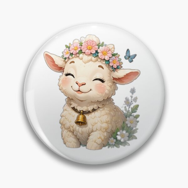 Item preview, Cute Floral Lamb Sticker designed and sold by DailyDoodlesBySumbul.