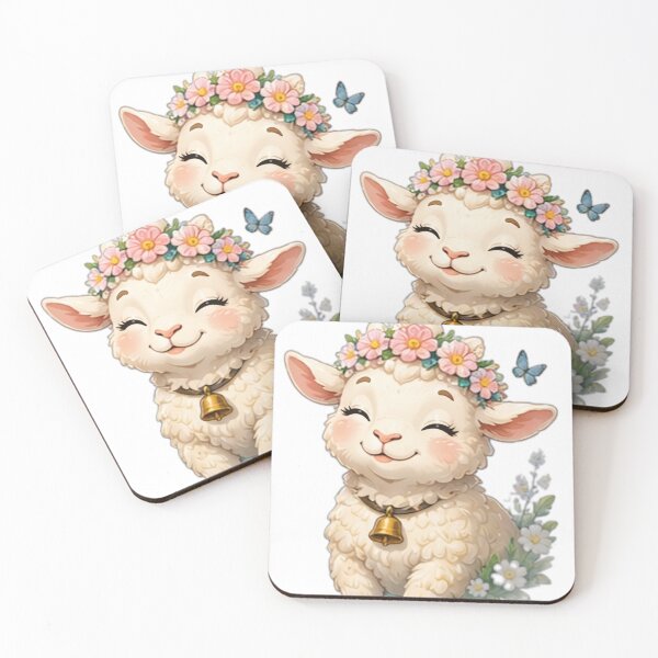 Item preview, Cute Floral Lamb Sticker designed and sold by DailyDoodlesBySumbul.