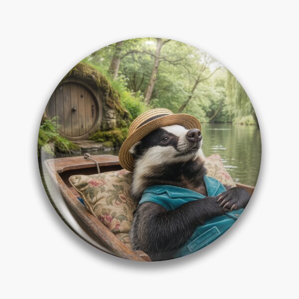 Item preview, Badger Spends Leisurely Day on the River designed and sold by Tridentulus.