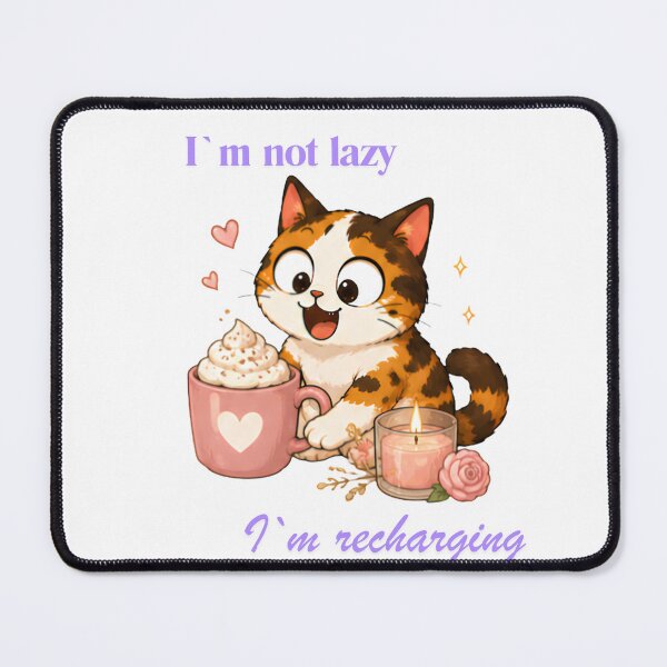 Item preview, Cozy Cute Calico Cat Coffee Illustration - Recharging designed and sold by Lunexa-Lab.