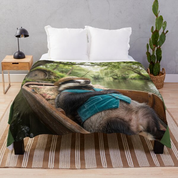 Item preview, Badger Spends Leisurely Day on the River designed and sold by Tridentulus.