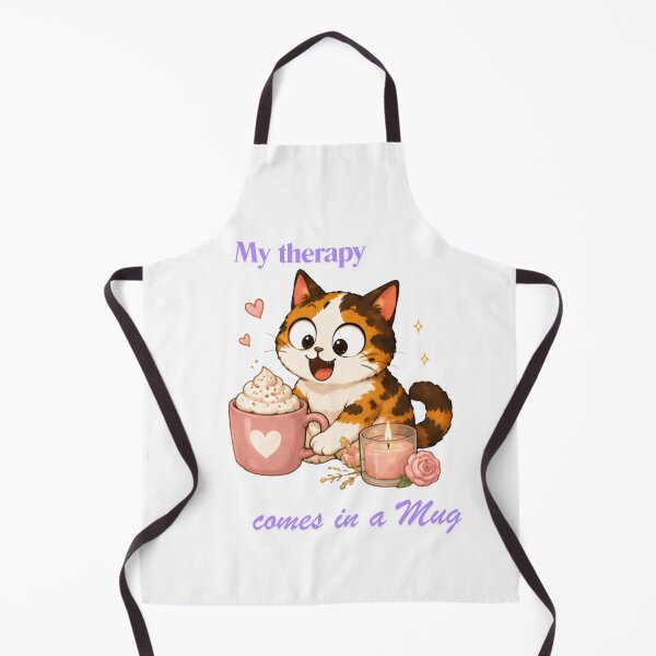 Item preview, Cozy Cute Calico Cat Coffee Illustration - Therapy designed and sold by Lunexa-Lab.