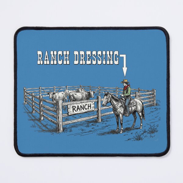 Artikelvorschau, Ranchdressing, Cowboys, Pferd, Western, lustiger Fußballhumor entworfen und verkauft von classic car craze.