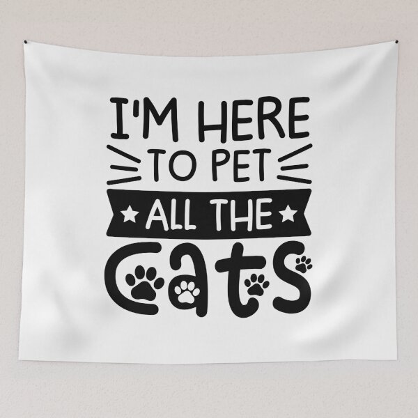Item preview, I'm Here To Pet All The Cats designed and sold by gunaone-design.
