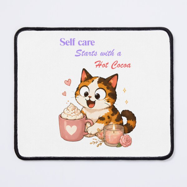Item preview, Cozy Cute Calico Cat Coffee Illustration - Self care designed and sold by Lunexa-Lab.