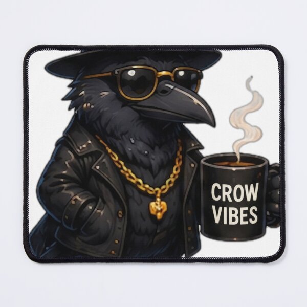 Item preview, Cool Crow Coffee Vibes designed and sold by DailyDoodlesBySumbul.