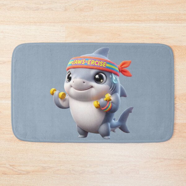 Item preview, Funny Shark Gym - Jaws-ercise Fitness Art designed and sold by jo-e-basta.