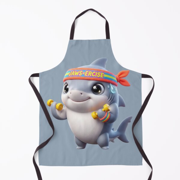Item preview, Funny Shark Gym - Jaws-ercise Fitness Art designed and sold by jo-e-basta.