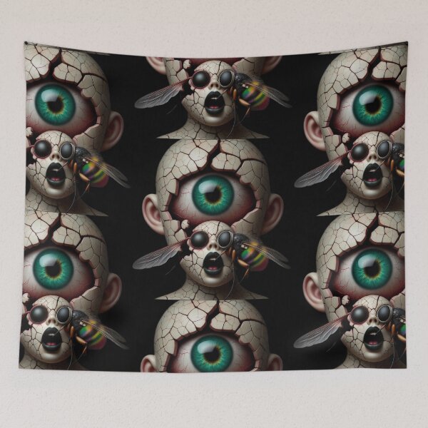 Item preview, The Giant Eye Within – Uncanny Cracked Cyclops Doll designed and sold by LujziWorld.