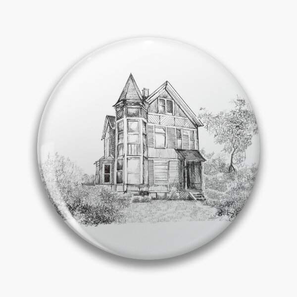 Item preview, Old wooden house pencil sketch  designed and sold by midsketcher.