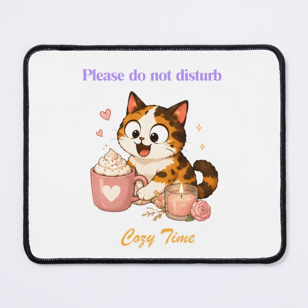 Item preview, Cozy Cute Calico Cat Coffee Illustration - cozy designed and sold by Lunexa-Lab.