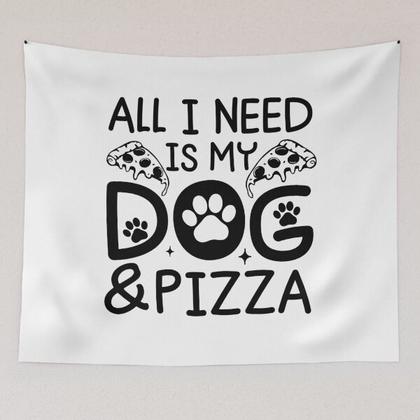 Item preview, All I Need Is My Dog and Pizza designed and sold by gunaone-design.
