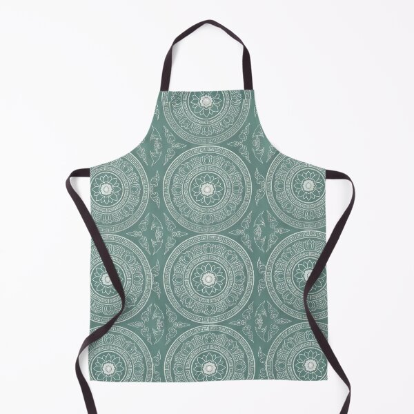 Artikelvorschau, Mintgrünes Celadon & Weißes Mandala | Nahtloses traditionelles koreanisches Dancheong-Muster (Sommerkollektion) entworfen und verkauft von SOOstudio73.