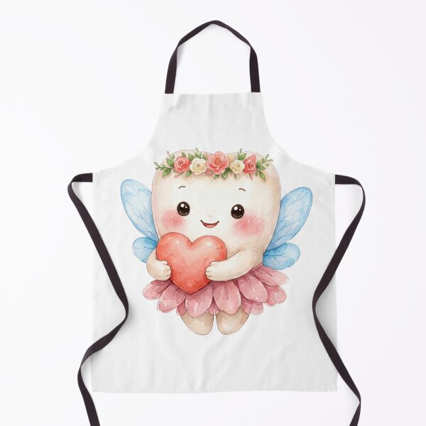 Item preview, Cute Tooth Fairy Holding Heart | Watercolor Tooth Fairy designed and sold by Mommy-Smile.