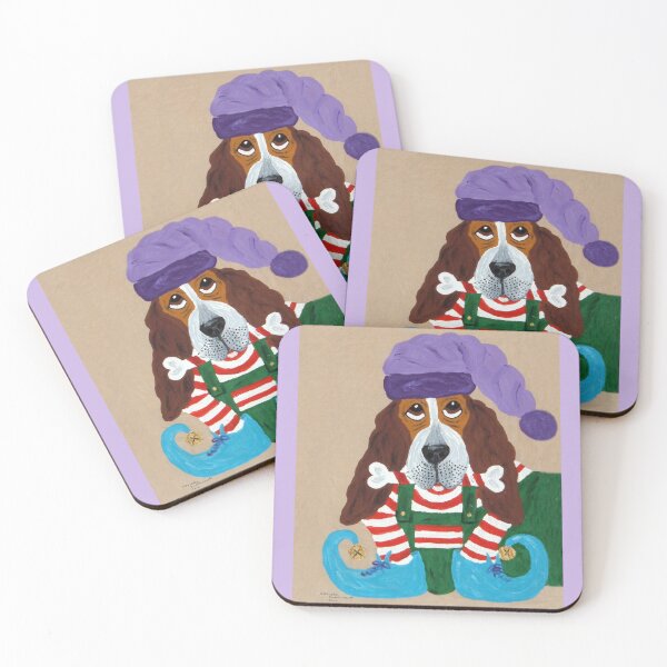 Item preview, Basset Hound Elf designed and sold by Squirreldumplings.