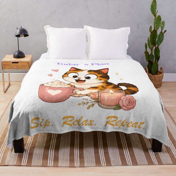 Item preview, Cozy Cute Calico Cat Coffee Illustration - today`s plan designed and sold by Lunexa-Lab.