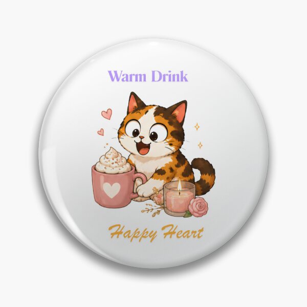 Item preview, Cozy Cute Calico Cat Coffee Illustration - warm drink designed and sold by Lunexa-Lab.