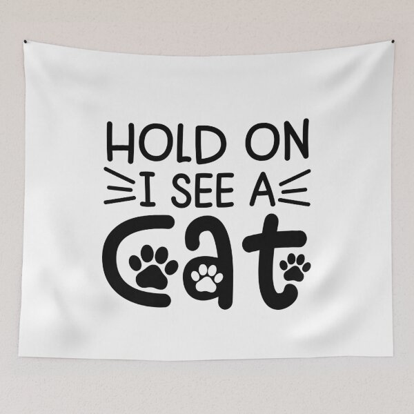 Item preview, Hold On I See a Cat Funny Pet Parent Humor For Feline Friend and Cat Person designed and sold by gunaone-design.