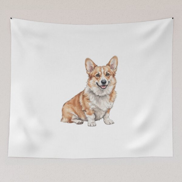 Item preview, Watercolor Corgi sitting designed and sold by TheMagicIcon.
